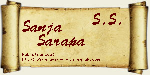 Sanja Sarapa vizit kartica